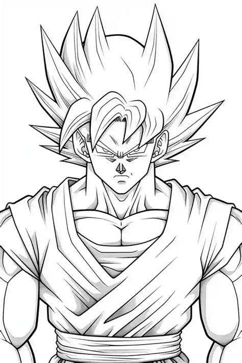 Goku Coloring Pages for Adults