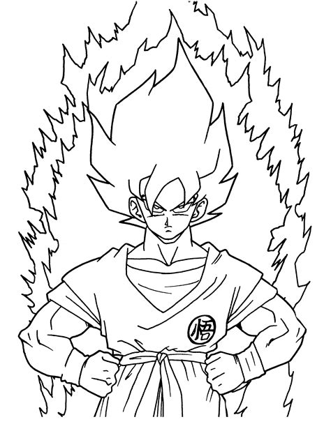 Goku Coloring Page 2