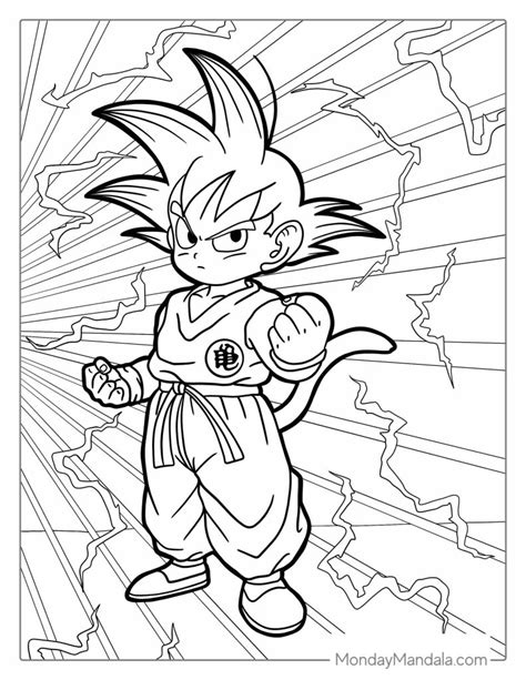 Goku Coloring Pages for Kids