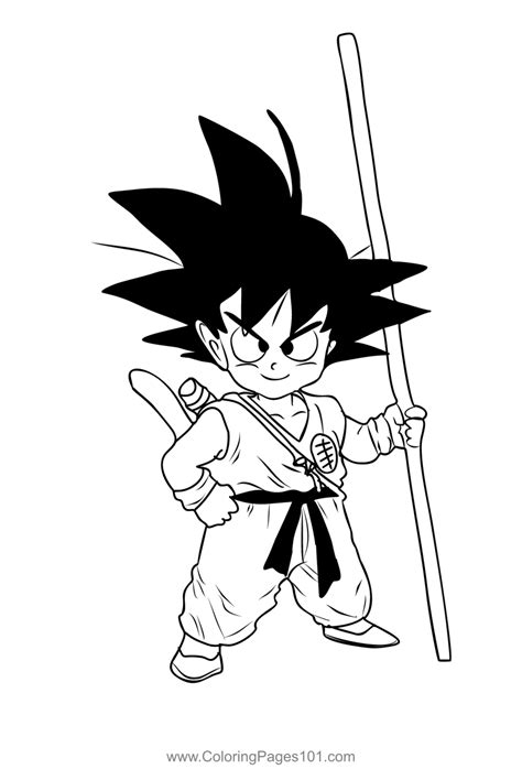 Goku coloring pages printable for kids fun