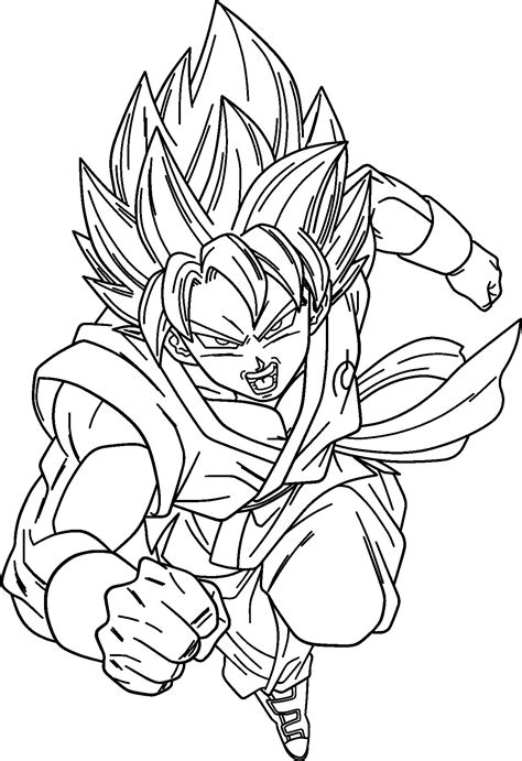 Goku coloring pages printable for kids fun