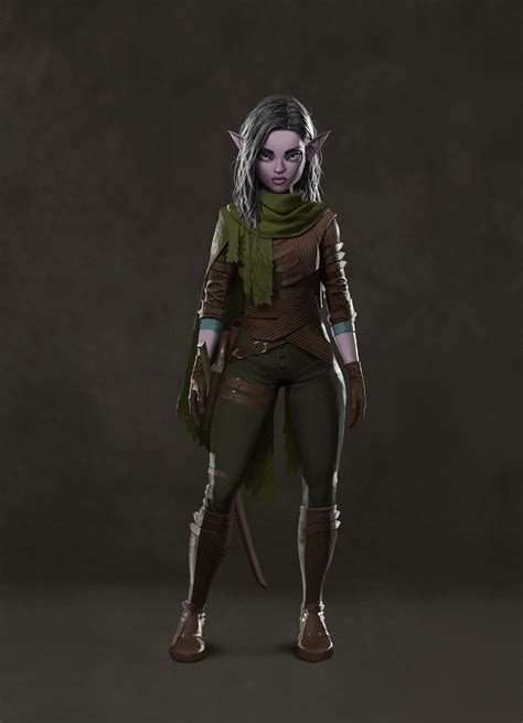 Gold Stealth Elf Character Design