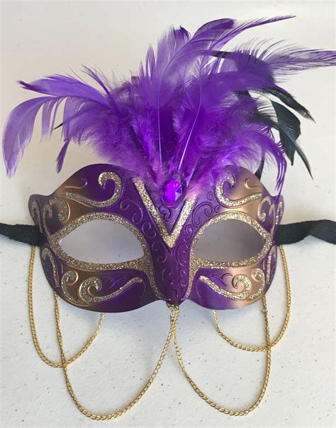 Gold and Purple Mardi Gras Mask