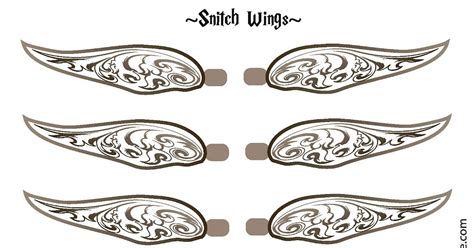 Golden Snitch Wings Printable Designs