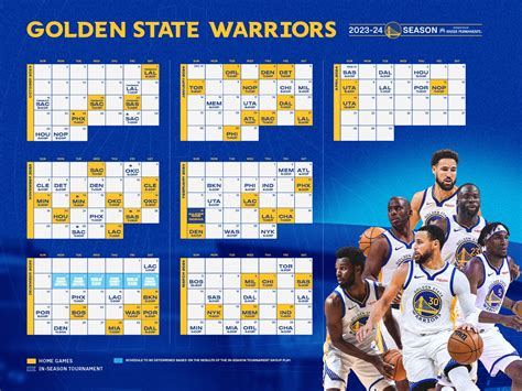 Golden State Warriors Schedule Printable Download