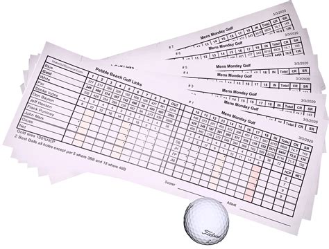 Golf Tournament Template Scorecard