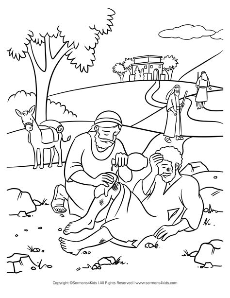 Good Samaritan coloring page