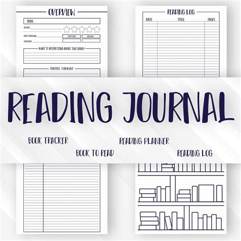 Example of Goodnotes book journal templates