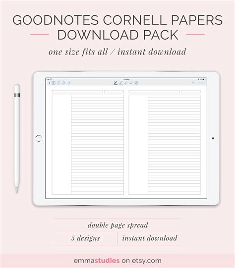 Goodnotes book journal templates for travel