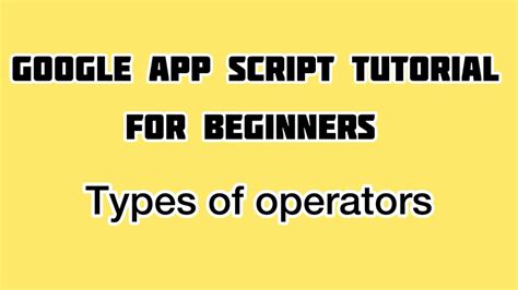 Google Apps Script Ternary Operator