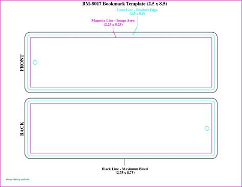 Custom bookmark template design in Google Docs