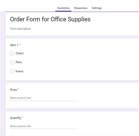 Google Docs Order Form Template