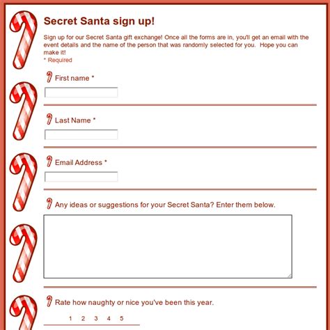 Google Forms Secret Santa