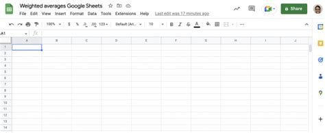 Google Sheets Averages Example 4