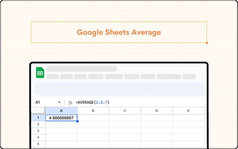 Google Sheets Averages Example 7