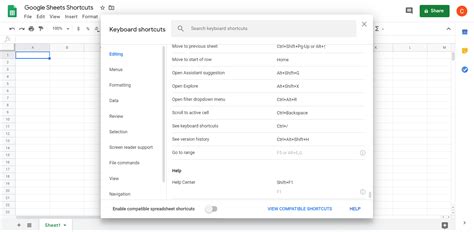 Google Sheets Case Changing Shortcuts