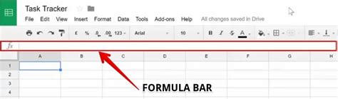 Google Sheets formula bar