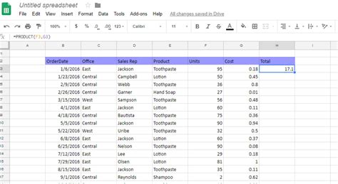 Google Sheets Functions Examples