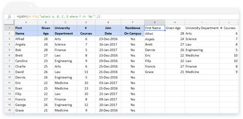 Google Sheets Query Sort Example 8