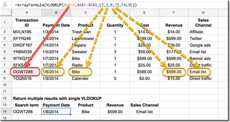 Google Sheets VLOOKUP Function