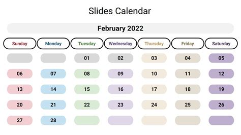 Google Slides Calendar Template for Business