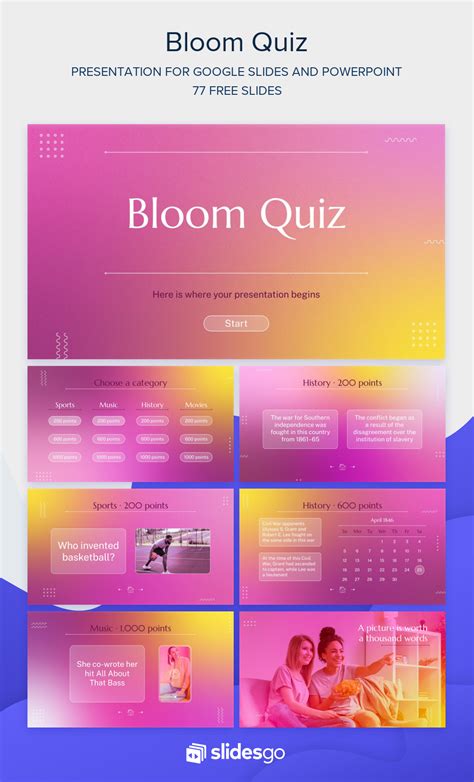 Google Slides Quiz Template