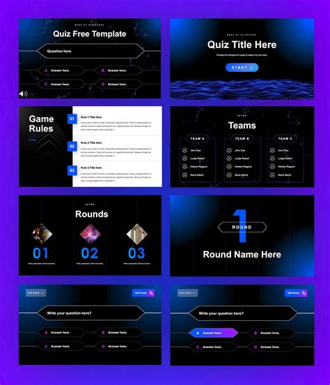 Google Slides Quiz Template Example 1