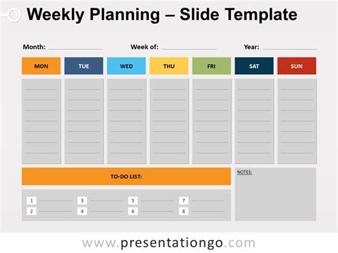 Google Slides Weekly Calendar Template