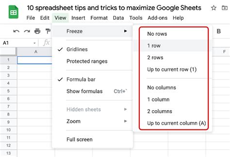 Google Spreadsheet Tips and Tricks