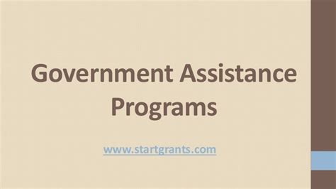 Government Assistance Programs