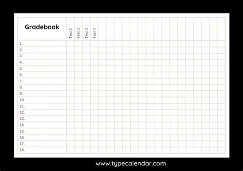 Gradebook Template