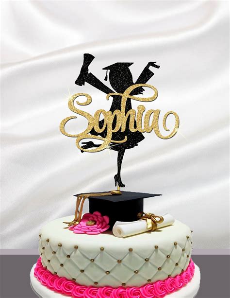 Customizable graduation cake toppers