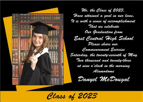 Graduation Invitation Wording