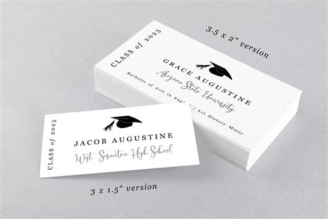 Graduation Name Card Design Elements