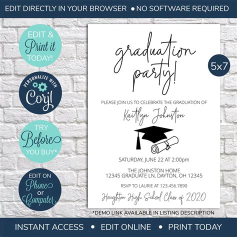 Graduation Open House Invitation Template 10