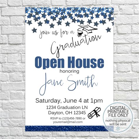 Graduation Open House Invitation Template 2