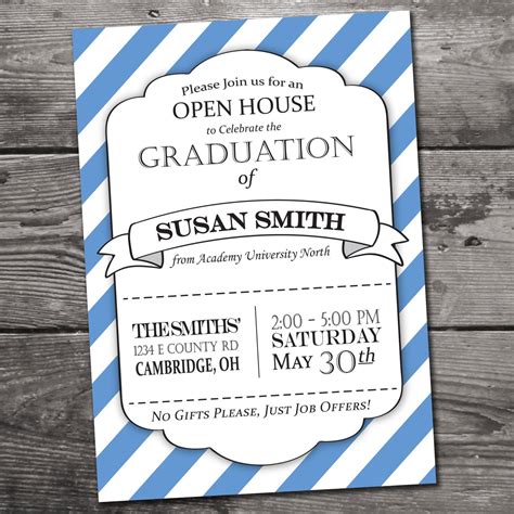 Graduation Open House Invitation Template 3