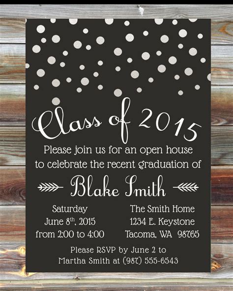 Graduation Open House Invitation Template 6