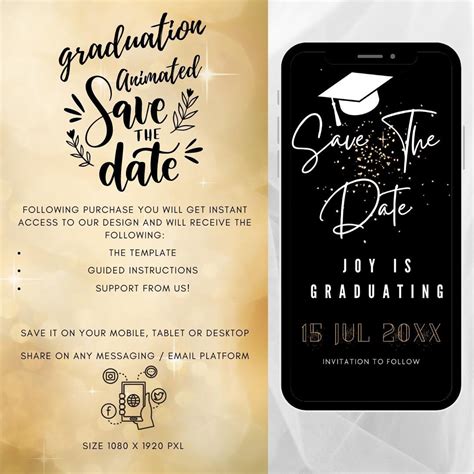 Graduation save the date examples