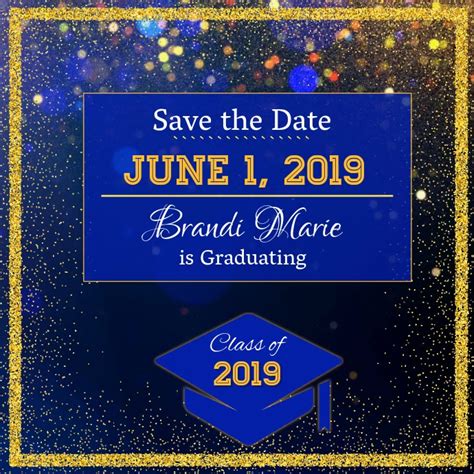 Graduation save the date template ideas