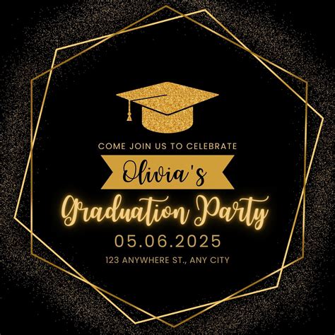 Graduation Template Personalized Elements