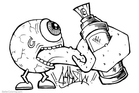 Graffiti Coloring Pages for Kids