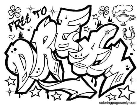 Using Graffiti Coloring Pages