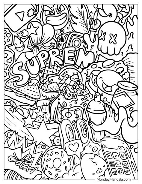 Graffiti Alphabet Coloring Page