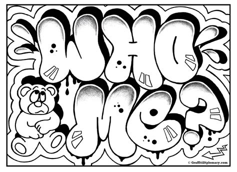 Graffiti Flowers Coloring Page