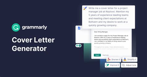 Grammarly Cover Letter Template