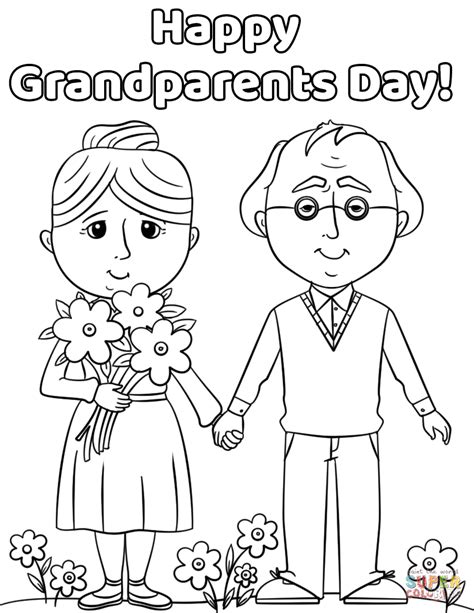 Grandparents Day Coloring Page for Kids