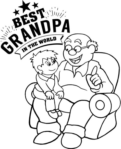 Grandpa's Workshop Coloring Page