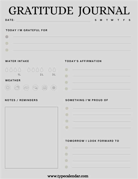 Gratitude Journal Template