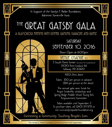 Great Gatsby Themed Invitations